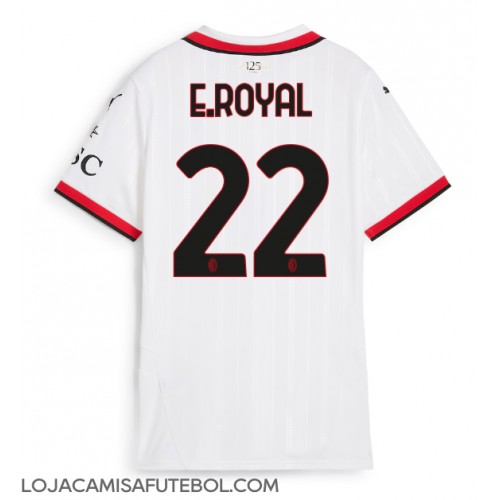 Camisa de Futebol AC Milan Emerson Royal #22 Equipamento Secundário Mulheres 2024-25 Manga Curta